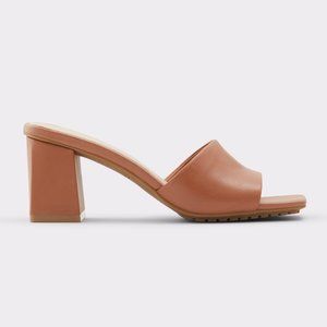 ALDO Velalith Cognac Brown Heeled Sandals - Size 8
